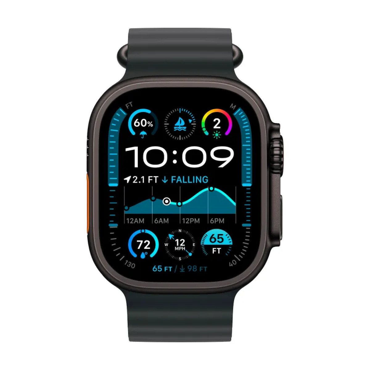 Умные часы Apple Watch Ultra 2 (2024) 49mm GPS + Cellular Black Titanium Case Black Ocean Band One Size