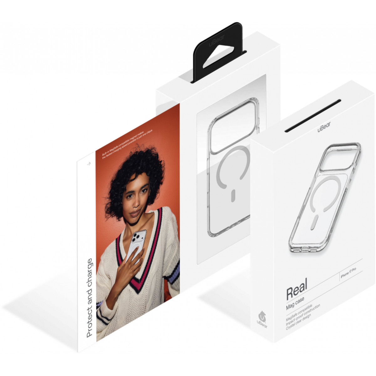 Чехол uBear Real Mag Case для iPhone 17 Pro, прозрачный