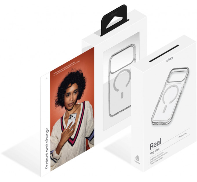 Чехол uBear Real Mag Case для iPhone 17 Pro, прозрачный