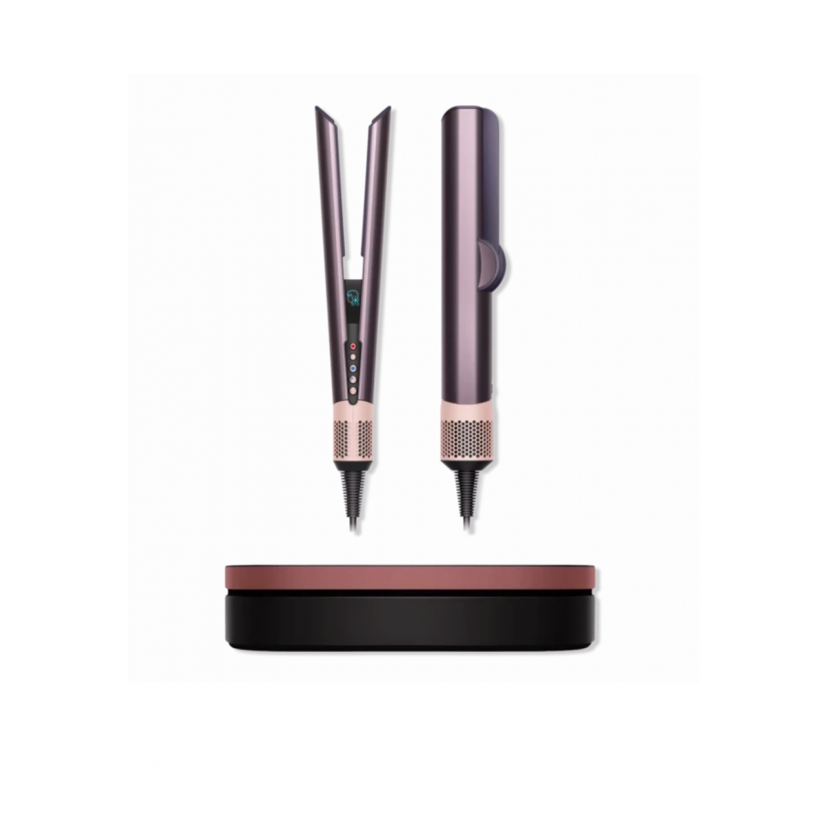 Выпрямитель для волос Dyson Airstrait HT01 сливовый, розовый (футляр)