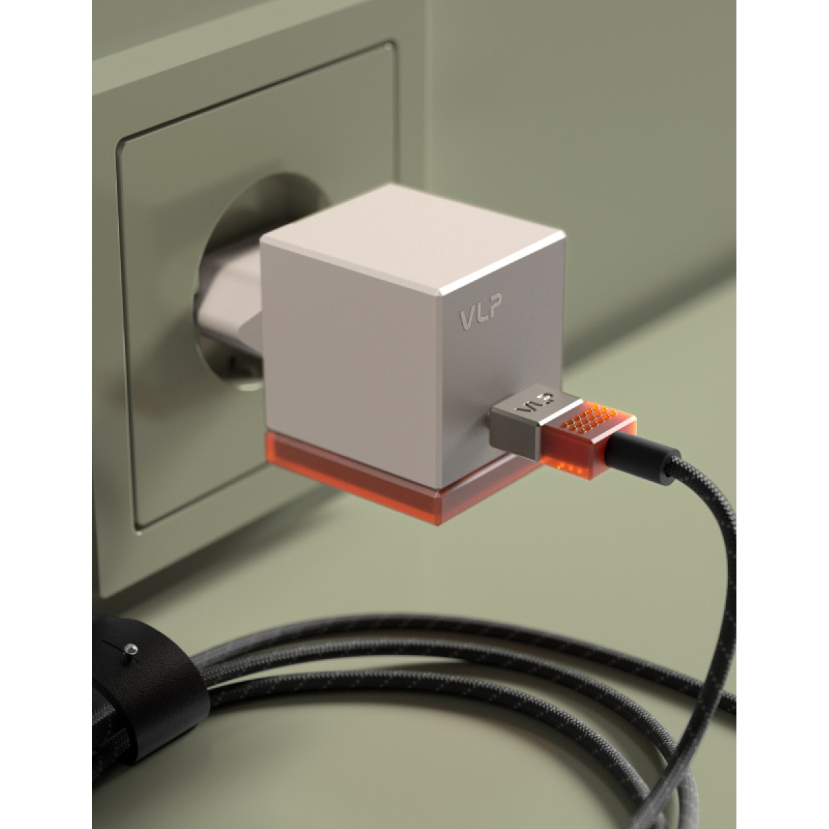 Сетевое зарядное устройство VLP NEO 45Вт USB-С, QC, серый