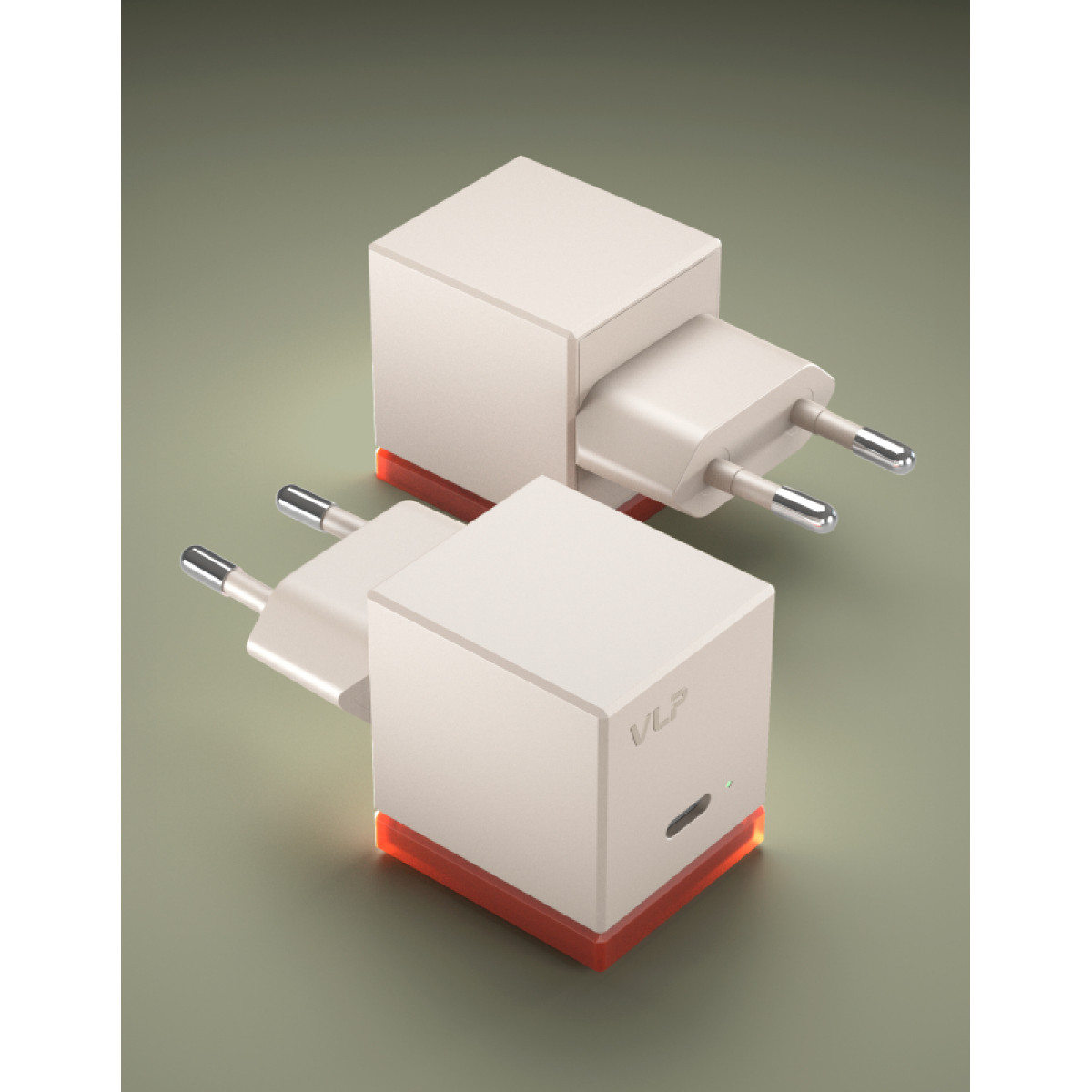 Сетевое зарядное устройство VLP NEO 45Вт USB-С, QC, серый