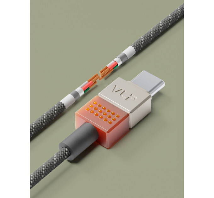 Кабель VLP NEO USB-C, 1,5м, серый