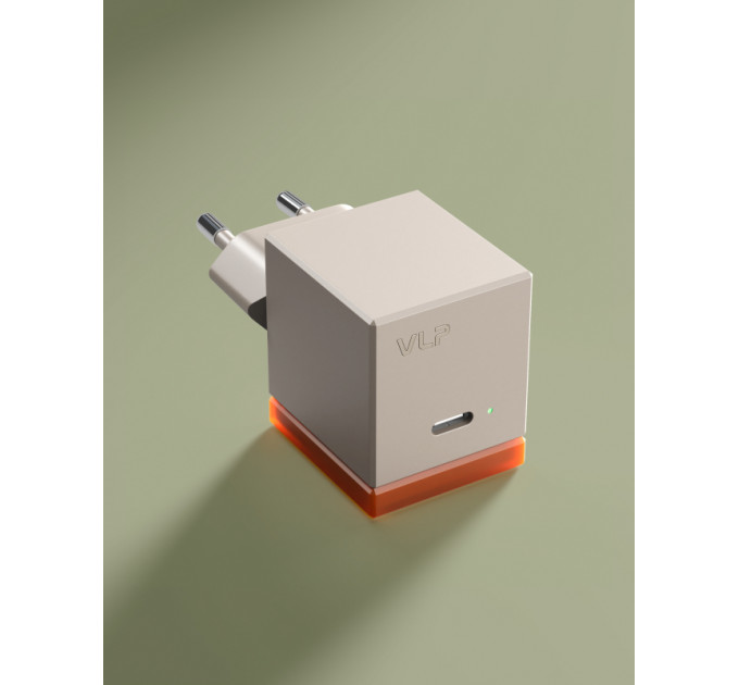 Сетевое зарядное устройство VLP NEO 45Вт USB-С, QC, серый