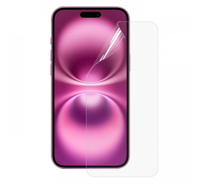 Гидрогелевая пленка для iPhone 16  глянцевая (установка бесплатно)