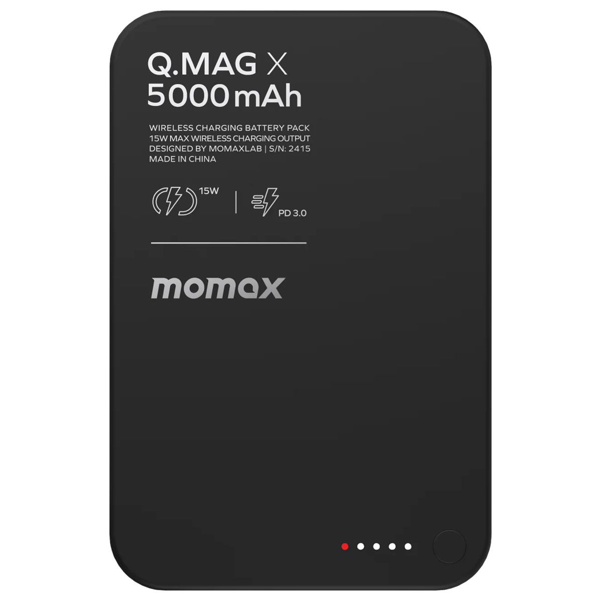 Power Bank Momax Q.MAG X 5000mAh Magnetic, Black