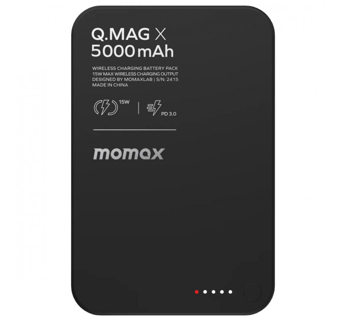 Power Bank Momax Q.MAG X 5000mAh Magnetic, Black