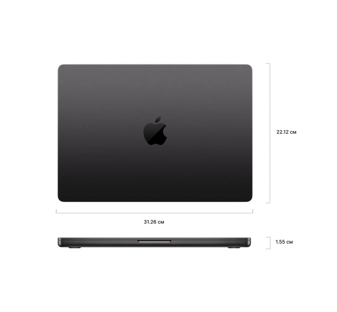 Apple Macbook Pro 14" (2025) M5 16 ГБ, 512 ГБ SSD (MDE04), Space Black