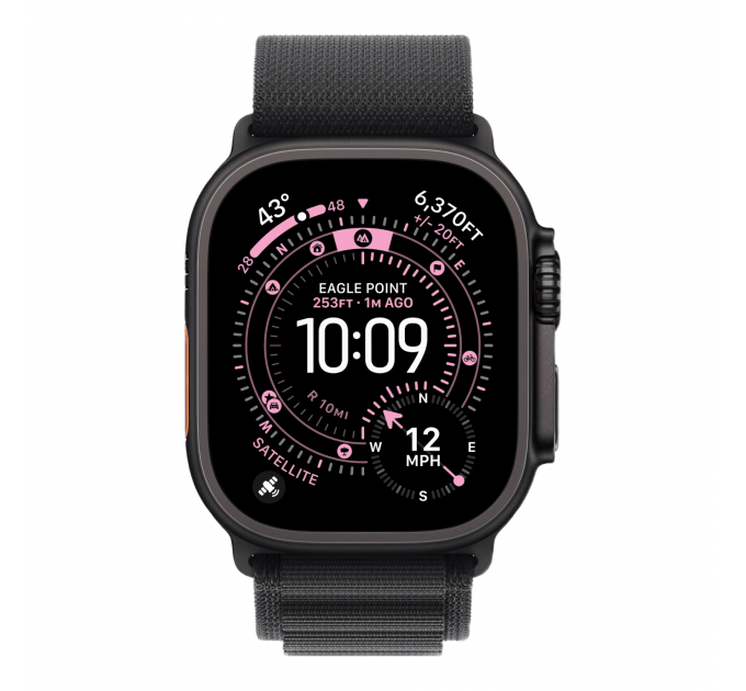 Умные часы Apple Watch Ultra 3 49mm GPS + Cellular Black Titanium Case Black Alpine Loop Large