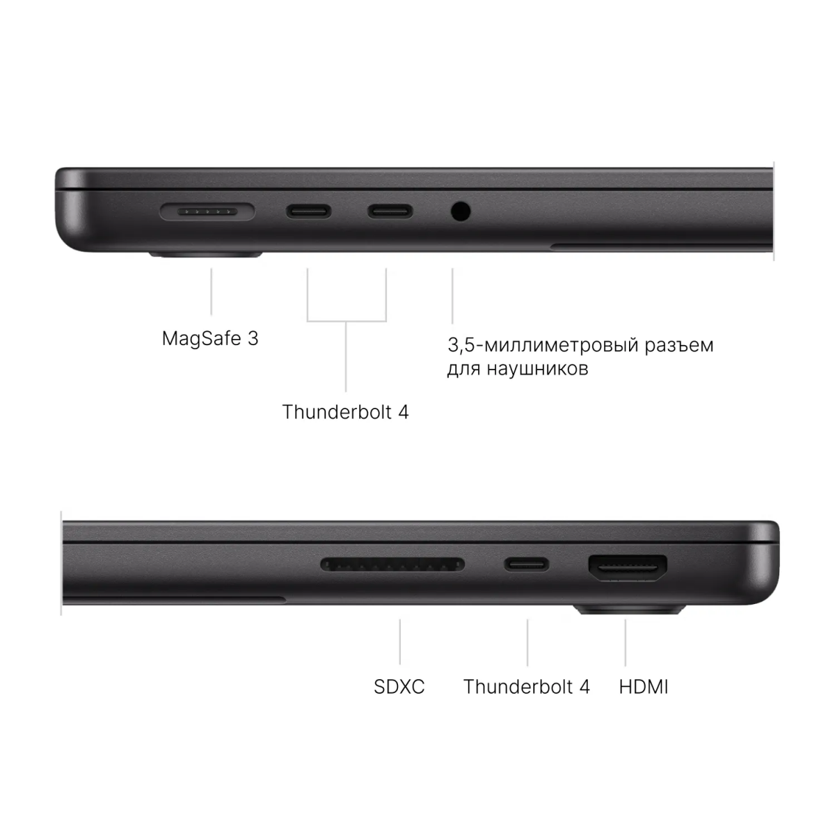 Apple Macbook Pro 14" (2025) M5 16 ГБ, 512 ГБ SSD (MDE04), Space Black