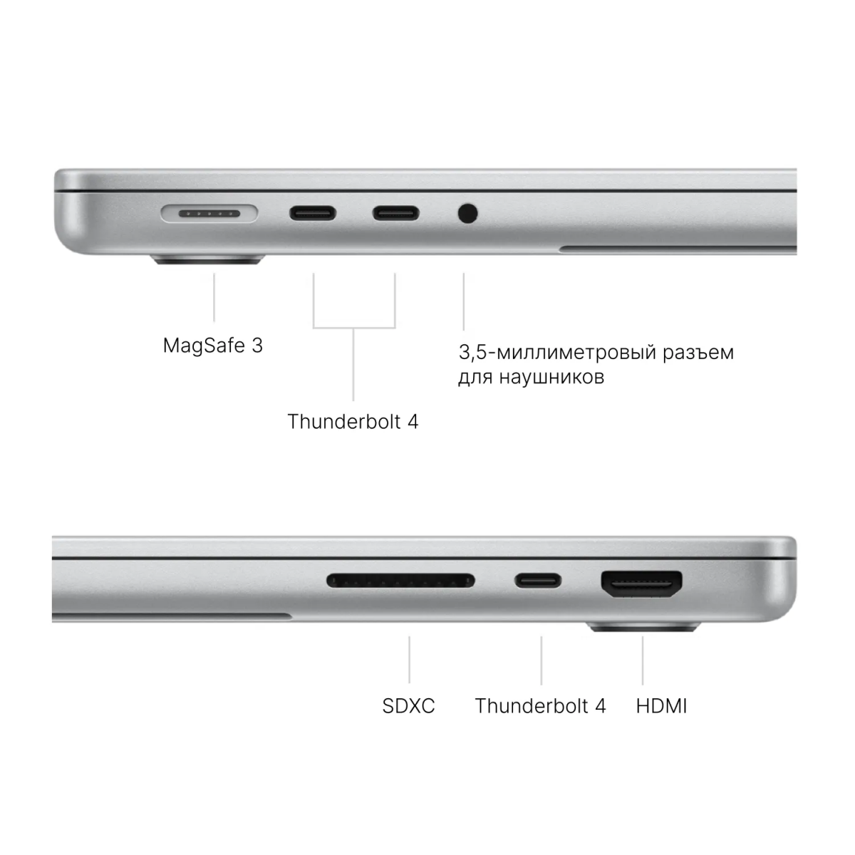 Apple Macbook Pro 14" (2025) M5 16 ГБ, 512 ГБ SSD (MDE44), Silver