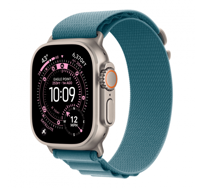 Умные часы Apple Watch Ultra 3 49mm GPS + Cellular Natural Titanium Case Light Blue Alpine Loop L