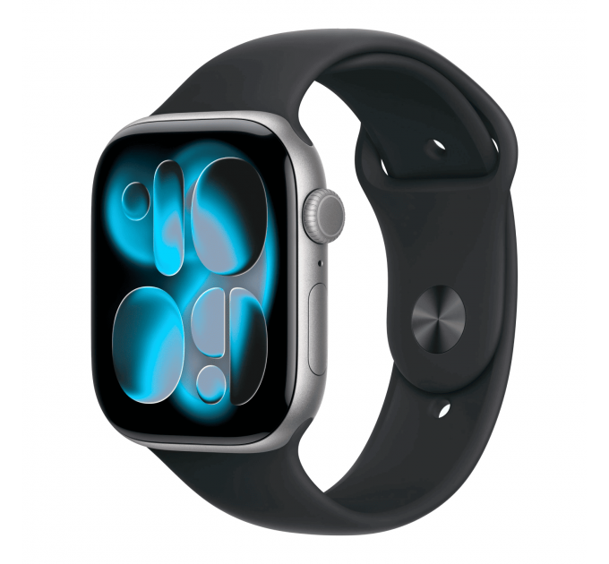 Умные часы Apple Watch Series 11 46mm GPS Space Gray Aluminum Case Black Sport Band S/M