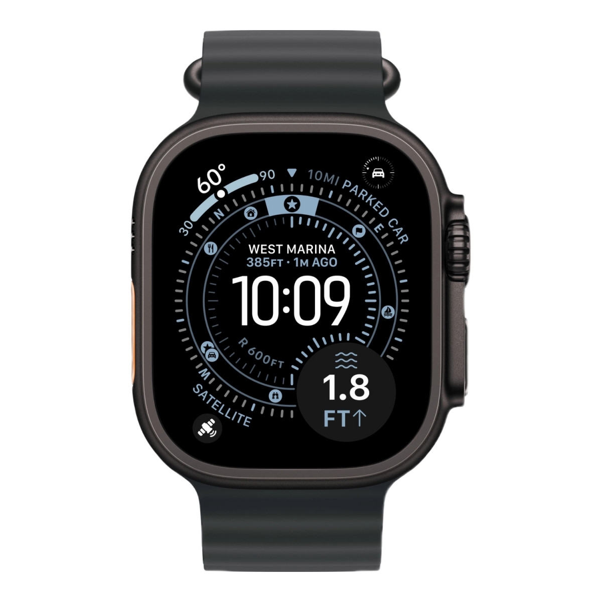 Умные часы Apple Watch Ultra 3 49mm GPS + Cellular Black Titanium Case Black Ocean Band One Size