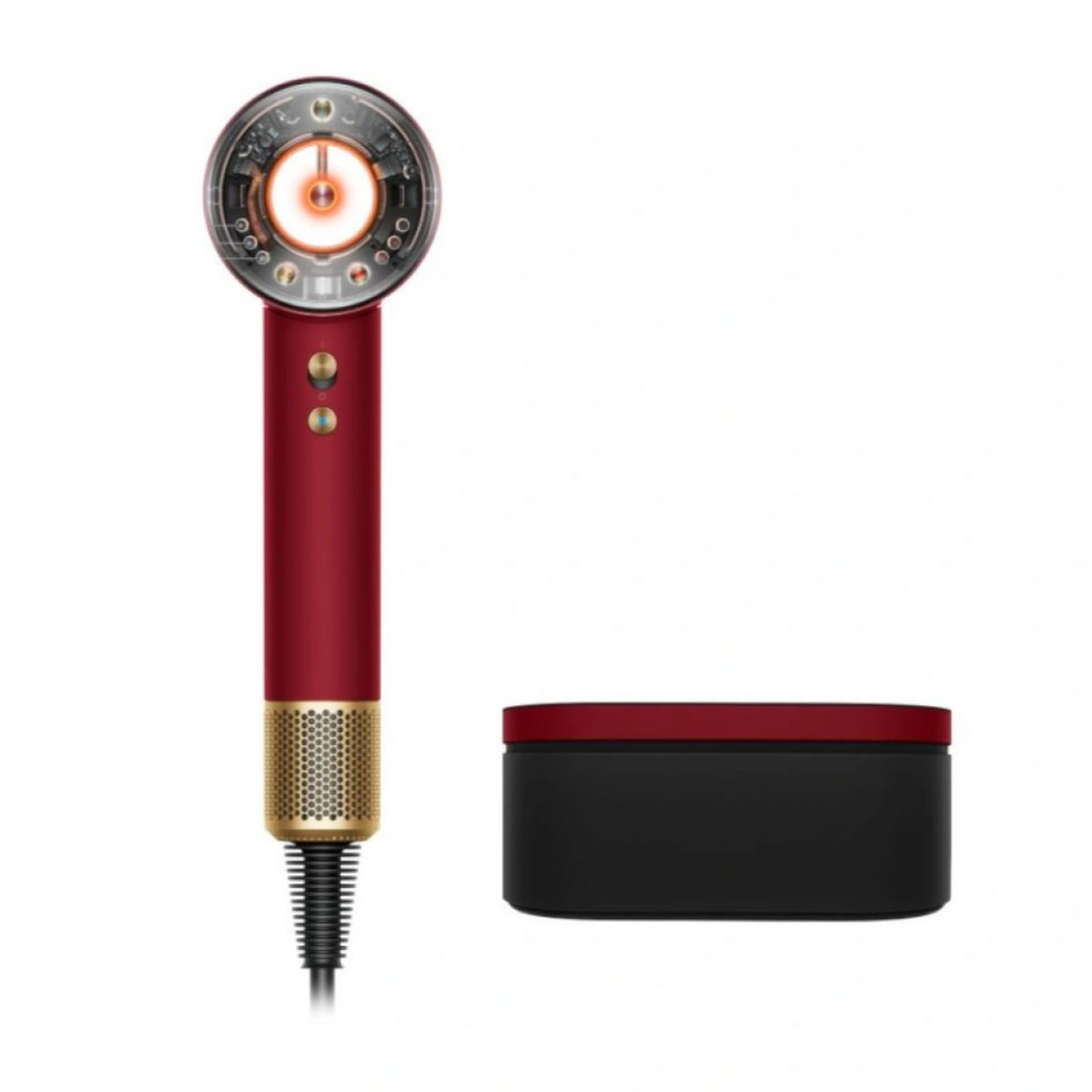 Фен Dyson Supersonic Nural HD16 красный, золотой (футляр)