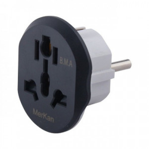 Сетевой переходник Merkan для Евророзетки с заземлением
