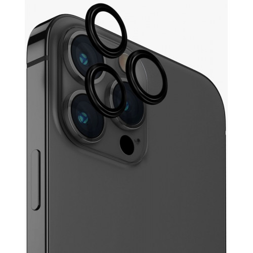 Защитное стекло для задней камеры iPhone 15 Pro Max Black WIWU