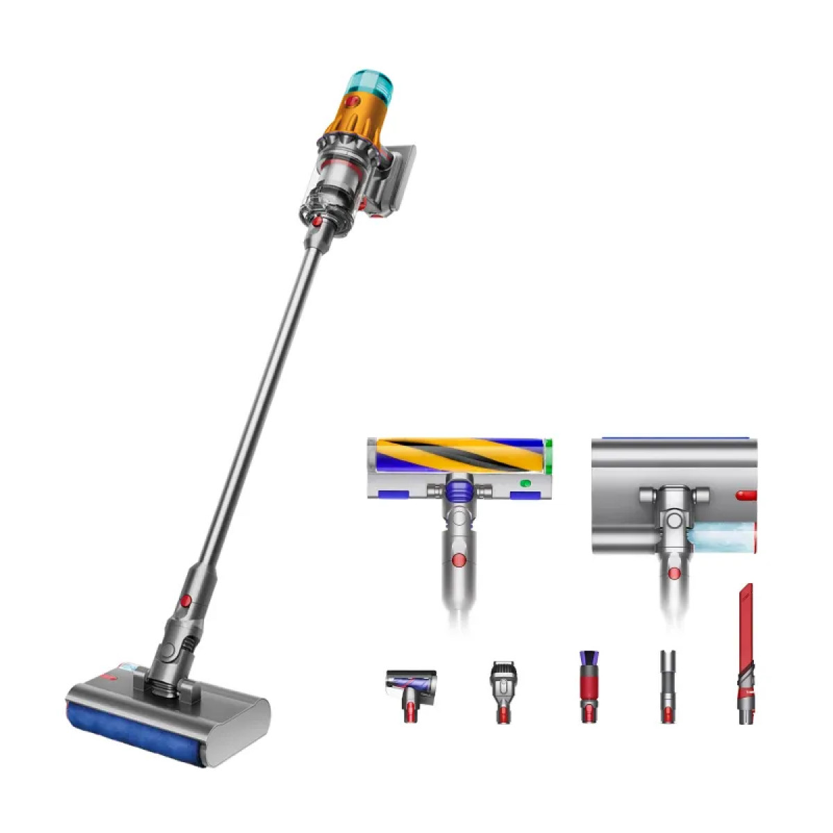 Беспроводной пылесос Dyson V12 Detect Slim Fluffy никель, синий (SV46)