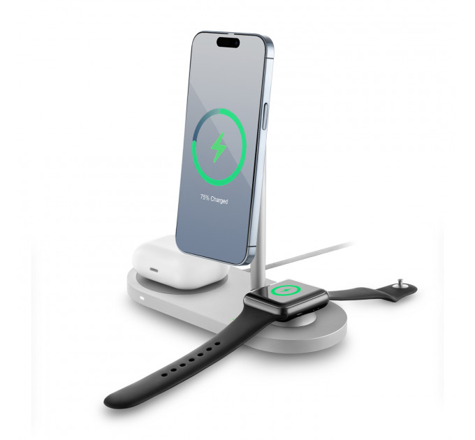 Беспроводное зарядное устройство uBear Stage Pro, 3-в-1, MagSafe совместимое