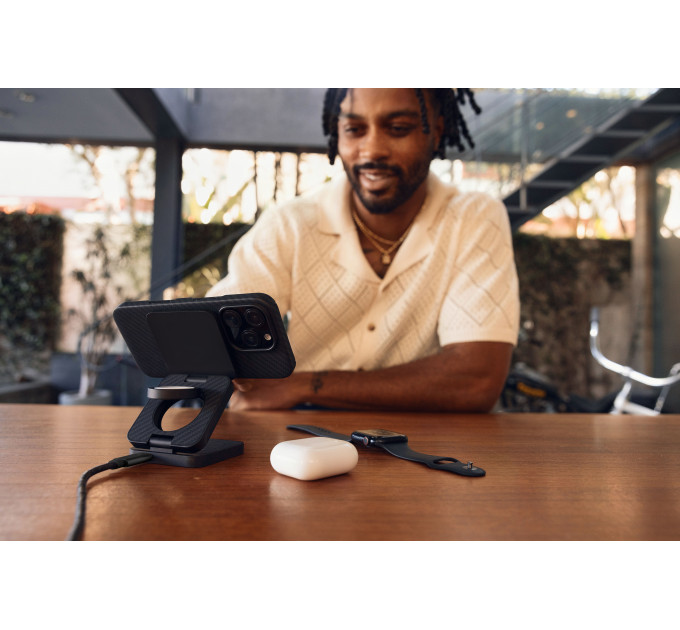 Беспроводное зарядное устройство с поддержкой MagSafe, uBear Balance, материал Кевлар