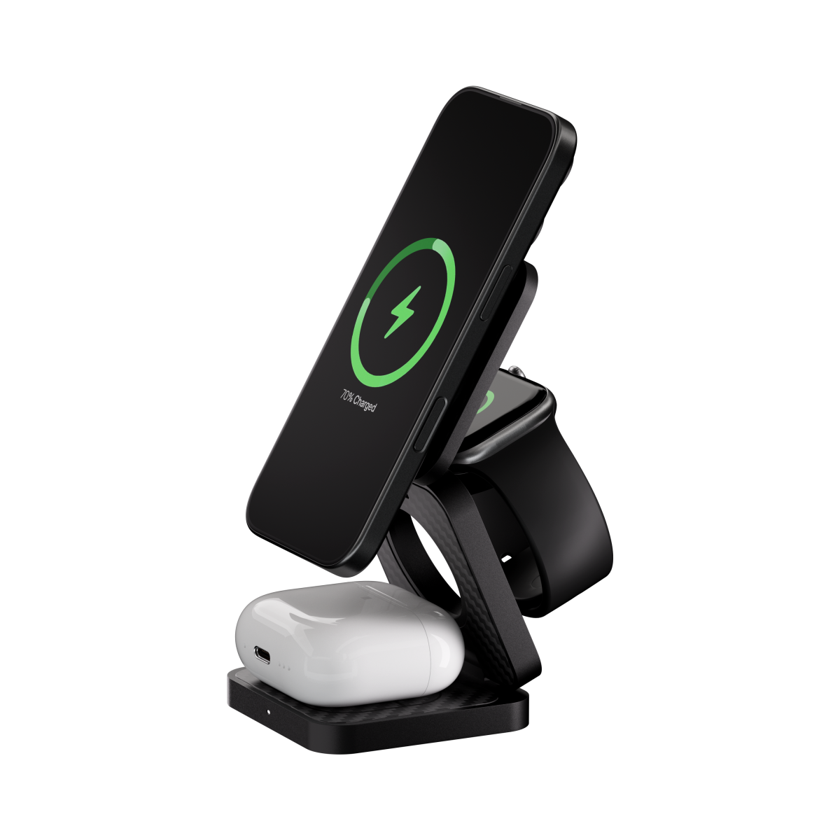 Беспроводное зарядное устройство с поддержкой MagSafe, uBear Balance, материал Кевлар