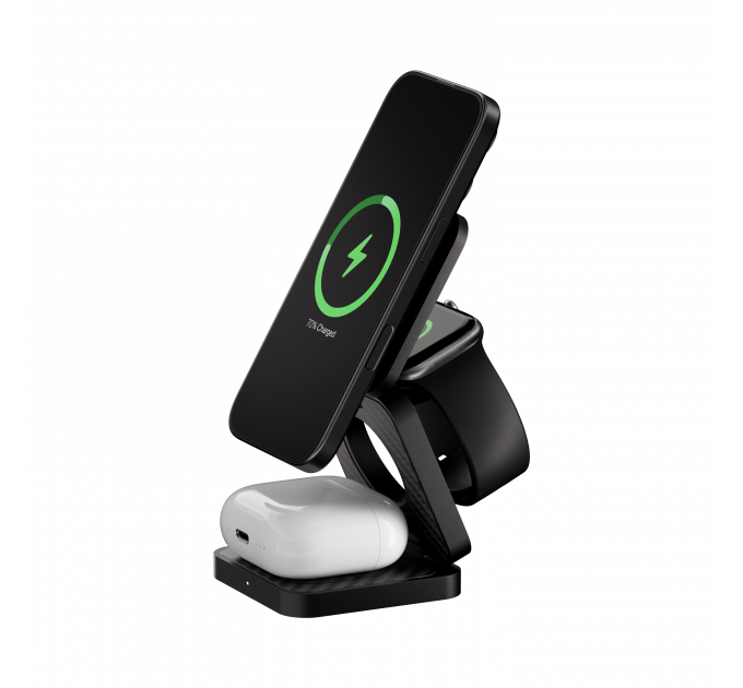 Беспроводное зарядное устройство с поддержкой MagSafe, uBear Balance, материал Кевлар