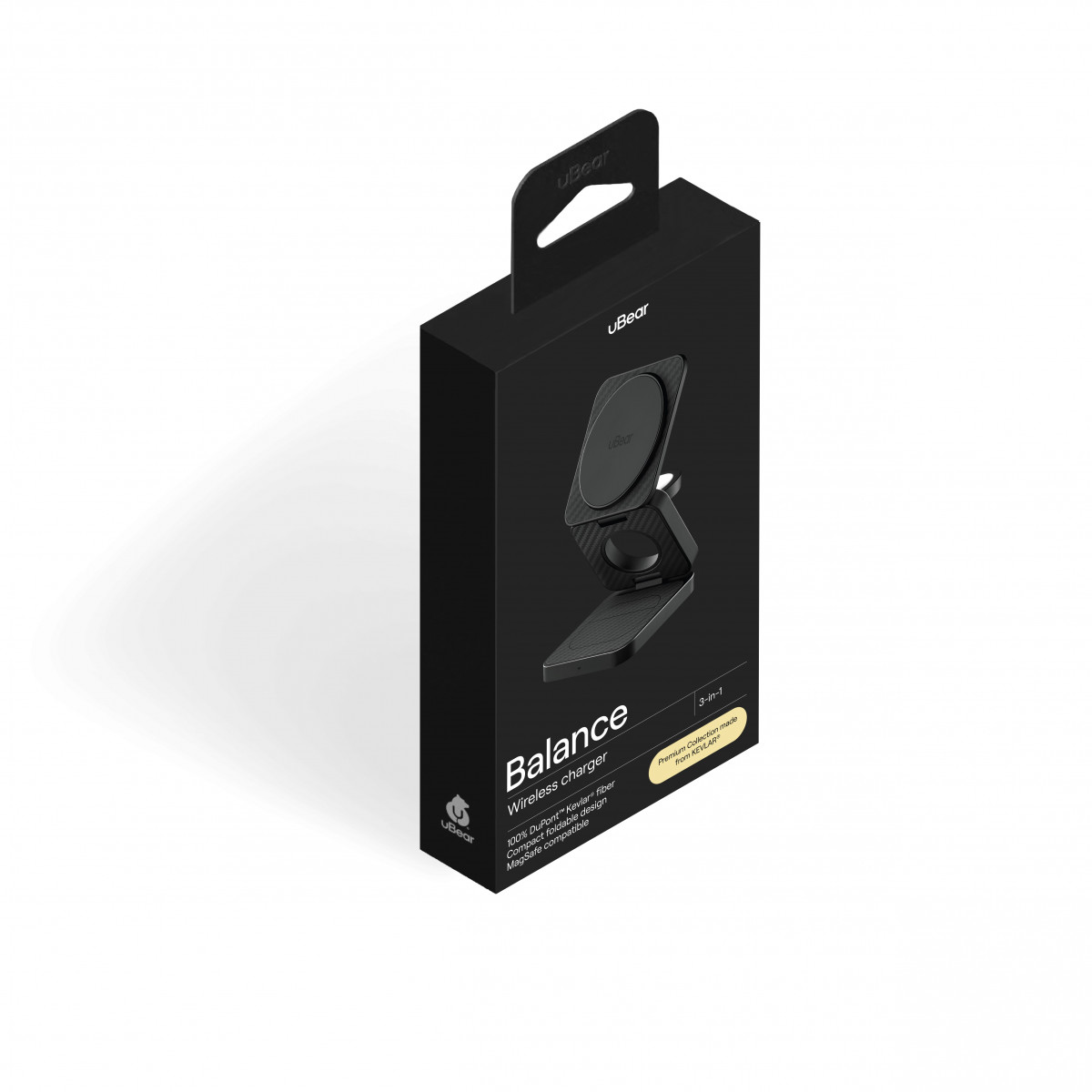 Беспроводное зарядное устройство с поддержкой MagSafe, uBear Balance, материал Кевлар