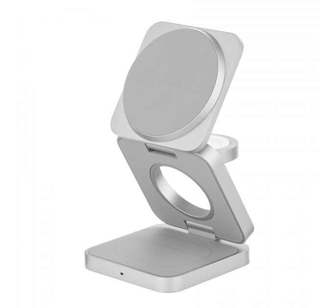Беспроводное зарядное устройство uBear Balance Ultra, 3-в-1, с поддержкой MagSafe, Qi2